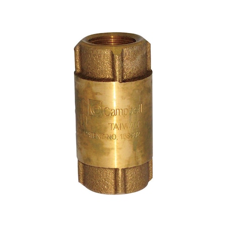 B & K Campbell 1/2 in. D X 1/2 in. D FIP Red Brass Spring Loaded Check Valve CV-2TLF